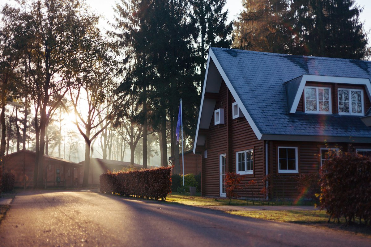 Terracotta tiled roof on a residential building