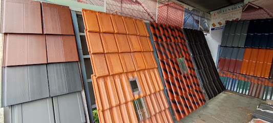 Clay roof tile display at Kairali Clay House